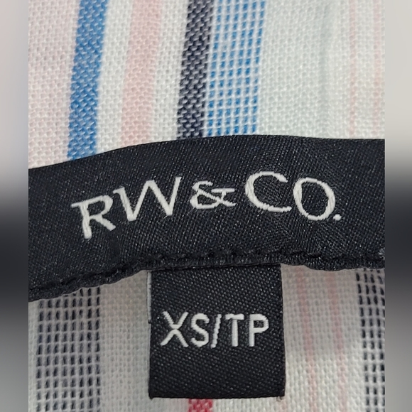 RW&CO. Stripped V-neck Shirt - Size US XS - Picture 5 of 5